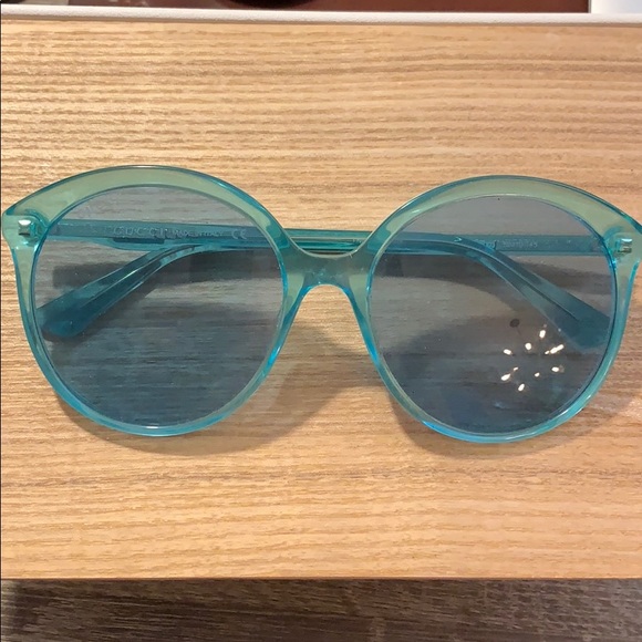 Gucci Accessories - Gucci Blue Oversized Round Acetate Sunglasses